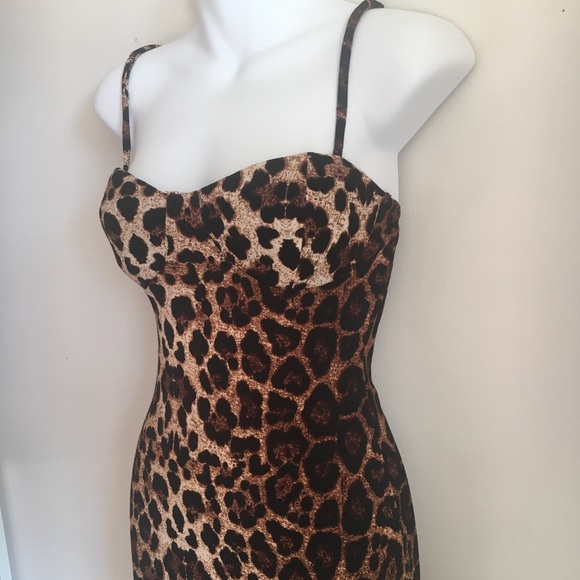 Leopard Print Midi Dress - Picture 3 of 4